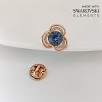 Брошь-значок с кристаллами Swarovski