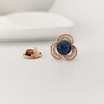 Брошь-значок с кристаллами Swarovski