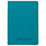 Обложка для автодокументов OfficeSpace Denim, экокожа, бирюза, DL_53596