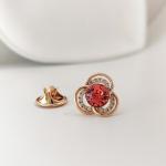 Брошь-значок с кристаллами Swarovski