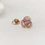 Брошь-значок с кристаллами Swarovski