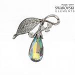 Брошь с кристаллами Swarovski