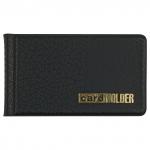 Визитница карманная OfficeSpace на 20 визиток, 65*110мм, ПВХ, черный, 260769