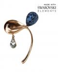 Брошь с кристаллами Swarovski
