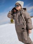 Комбинезон зимний с карманом "Кофе"