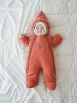 Комбинезон демисезонный с закрытой ножкой "Терракот" 0+