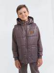 Жилет со съемным капюшоном "Темный шоколад" 7+