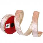 Лента для декорирования "Велюр" 2,5 см, 2,7 м, Шампань