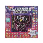 394812 Алмазная мозаика на черном фоне 15*15, в корокбе, совёнок МУЛЬТИ АРТ в кор.48шт