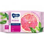 AURA 63шт Влажные салфетки Освежающие для всей семьи