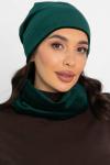 Комплект шапка шестиклинка и снуд (зеленый) ШШС5-23М