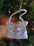 Christmas House Украшение елочное Сумочка , цвет серебро 11 см.