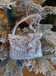 Christmas House Украшение елочное Сумочка , цвет серебро 11 см.