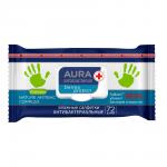 AURA  Antibacterial 72шт Влажные салфетки Антибактериальные ромашка с крышкой