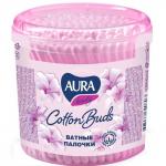 AURA 200шт Ватные палочки стакан круглый/36