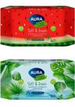 AURA Tropic cocktail 60шт Влажные салфетки освежающие ассорти (2 дизайна)