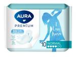 AURA PREMIUM 10шт Прокладки женские гигиенические NORMAL*24