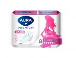 AURA PREMIUM 8шт Прокладки женские гигиенические SUPER*24