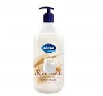 AURA Silky Cream 1000мл Крем-мыло Шелк и рисовое молочко флакон/дозатор КК/6