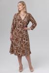 Платье женское  6045/01/Коричневый, бежевый