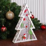 Декор новогодний с подсветкой «Большая ёлка», свечение желтое