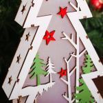 Декор новогодний с подсветкой «Большая ёлка», свечение желтое