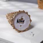 Светодиодная фигура «Ёлка золотистая» 6?17?6 см, пластик, батарейки LR44 (в комплекте), свечение тёплое белое