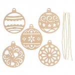 Заготовки для творчества на новый год «Шары с узором»