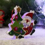 Ёлочная игрушка «Дед Мороз с ёлочкой» 14.5?14.5 см