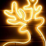 Неоновая фигура «Серебряное копытце», 55?92 см, 672 LED, 220 В, свечение тёплое белое