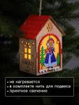 Ёлочная игрушка «Домик со Снегурочкой», 14.5?11?8.5 см, 1 LED, от батареек, свечение тёплое белое