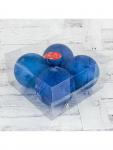 Ёлочные игрушки «Туман», шары новогодние, d=10 см, набор 4 шт., синий
