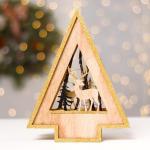 Декор с подсветкой «Ёлочка с оленем», 18?5.5?23 см