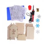 Выжигание и роспись по дереву «Новый год! Чайный домик», набор для творчества