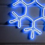 Неоновая фигура «Снежинка», 40 см, 360 LED, 220 В, свечение синее