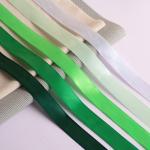 Атласная лента, набор 5 шт., 20 мм, 23±1 м, белая, зелёная