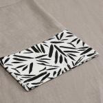 Халат женский домашний SL HOME Floral, размер 44-52, лён 100%, серый