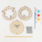 Ёлочная подвеска из дерева своими руками на новый год «Венок», набор для творчества