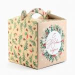 Коробка кондитерская с окном, сундук, «С Новым годом!» 20?20?20 см