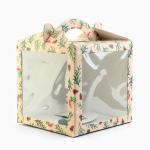 Коробка кондитерская с окном, сундук, «С Новым годом!» 20?20?20 см