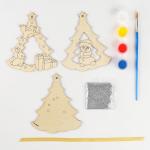 Ёлочная подвеска из дерева своими руками на новый год «Ёлка», набор для творчества