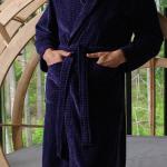 Халат махровый LoveLife «Comfort» цвет синий, размер 56-58 (L) 100% хлопок, 330 г/м?