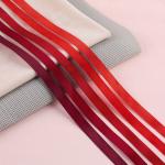 Атласная лента, набор 5 шт., 10 мм, 23±1 м, красная, бордовая