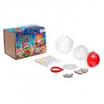 Ёлочные шары «Змея», своими руками, диаметр 9 см и 7 см, с наклейками, с деревянными основами