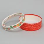 Коробка для макарун тубус с окном «Новогодние пожелания», 16?16?5 см