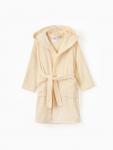 Халат махровый детский «Мишка», размер 34, 100% хлопок, бежевый