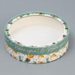 Коробка новогодняя для макарун тубус с окном «С Новым годом», 20?20?5 см