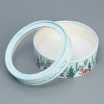 Коробка новогодняя для макарун тубус с окном «Сказочных моментов», 16?16?5 см