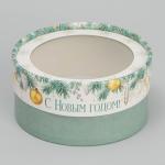 Коробка для макарун тубус с окном «С Новым годом», 12?12?5 см