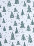 Бумага упаковочная новогодняя крафт, «Ёлки», на белом 75 г/м? 0.72?10 м